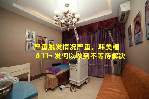 严重脱发情况严重，韩美植 🐬 发何以做到不等待解决
